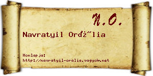 Navratyil Orália névjegykártya